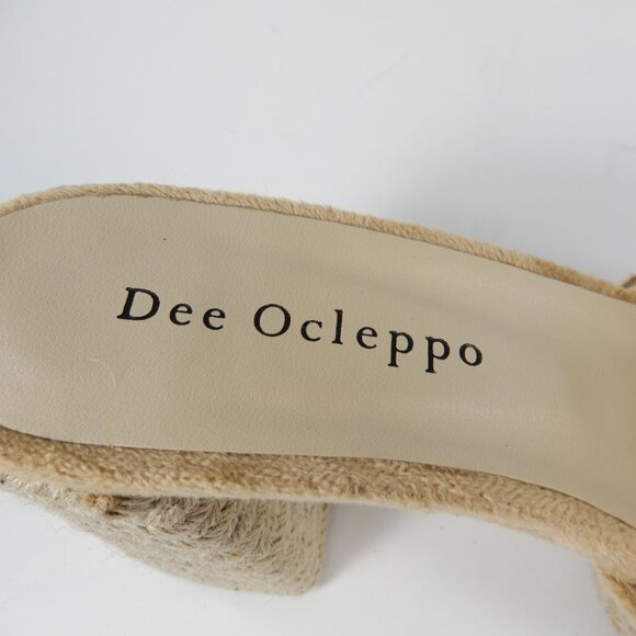 Dee Ocleppo Sunset Platform Espadrille Heel Slip on Sandals 8.5 Sand NEW $325 - Picture 8 of 16